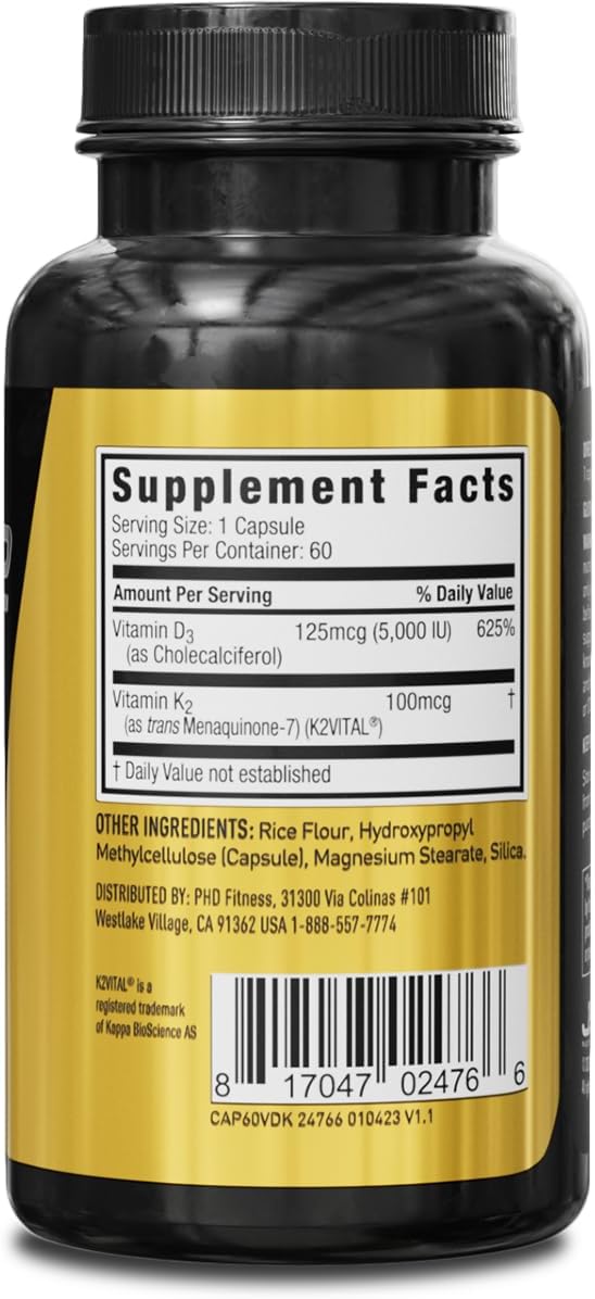 JYM Supplement Science Omega JYM Fish 2800mg, D3 D3 + K2 Vitamins,