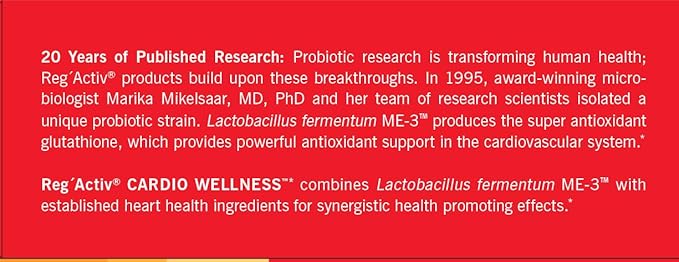 Reg'Activ Cardio Wellness with Glutathione Producing ME-3, Pantethine CoQ10