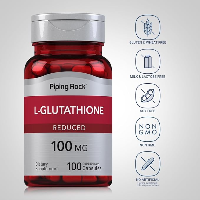 Piping Rock L Glutathione Supplement 100 mg 100 Capsules