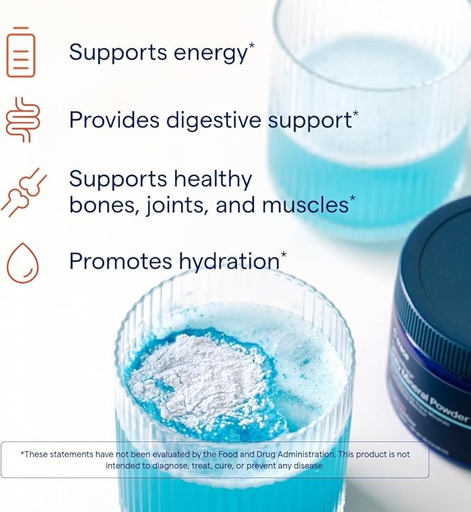Trace Minerals ConcenTrace Daily Mineral Powder 60 Servings - 700mg of ConcenTrace per Serving (About 15 Drops) Full Spectrum for Whole Body Wellness- Blue Hawaiian Flavor