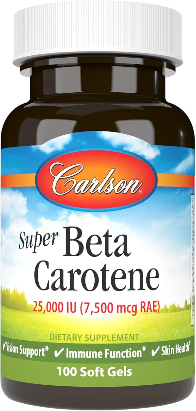 Carlson - Super Beta Carotene, 25000 (15 mg), 100 Softgels