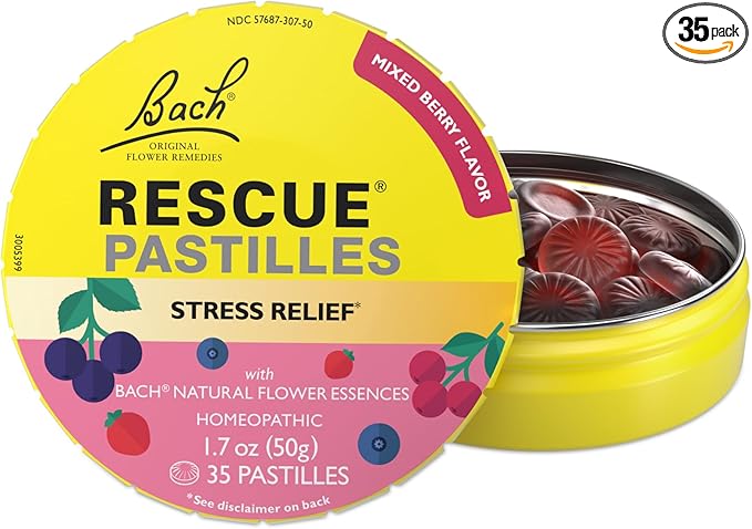 RESCUE Bach PASTILLES, Mixed Berry Flavor, 35 Count