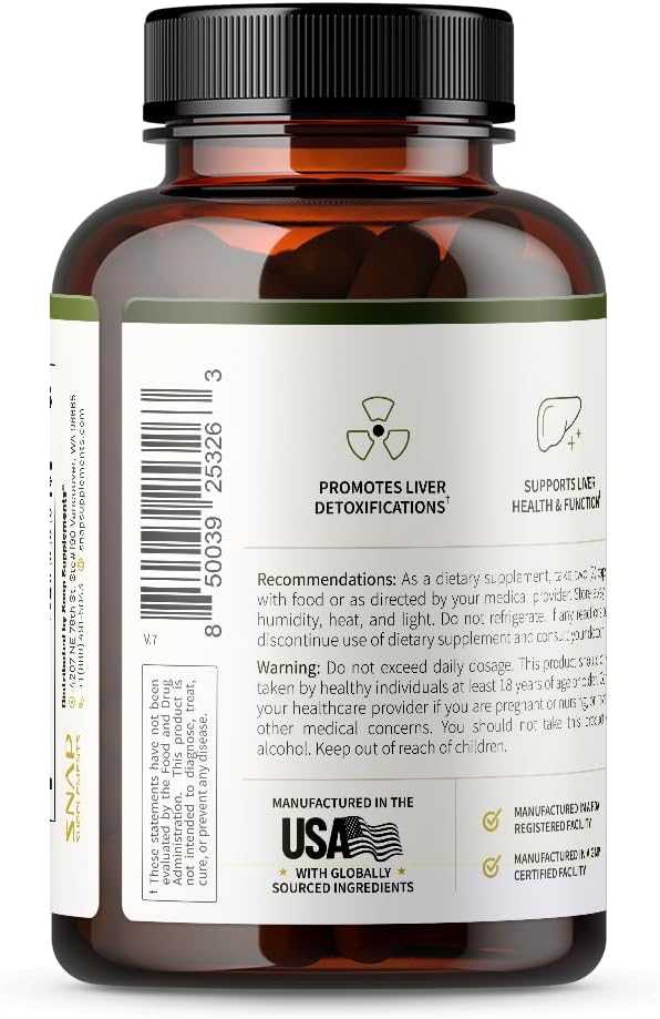 Snap Supplements Liver Health Support Supplement, 60 Count 2)
