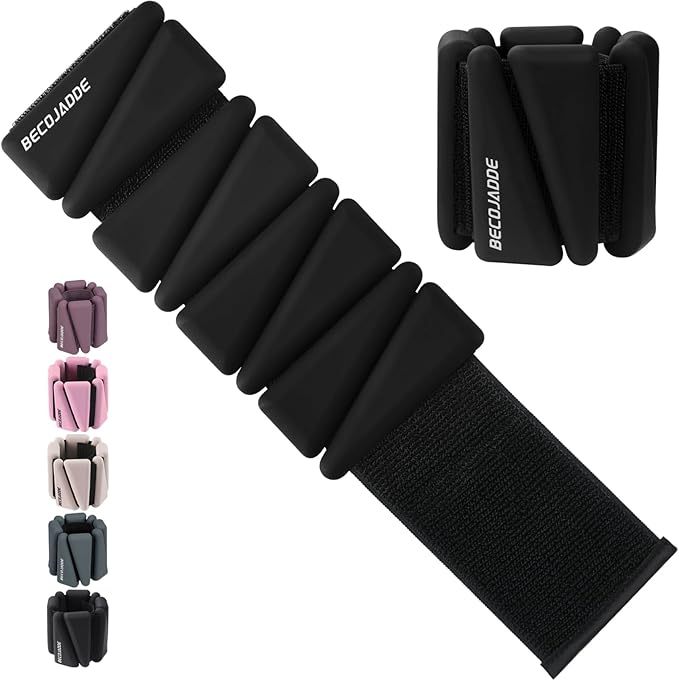 Ankle Weights Set of 2 (1 lb/2 lb/3 lb Each) Adjustable Wrist Weights for Women Men Wearable Arm Leg Weight for Pilates, Running, Walking, Workout, Yoga