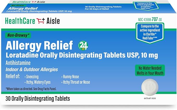 HealthCareAisle Allergy Relief 10 mg 30 Tablets 24-Hour Allergy