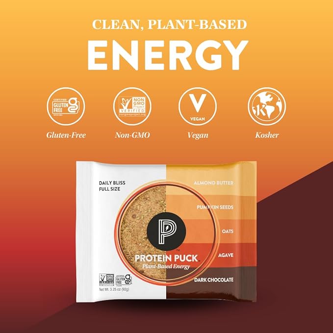 Protein Puck Plant Based Bars 13 grams 16 Count (1 Pack)