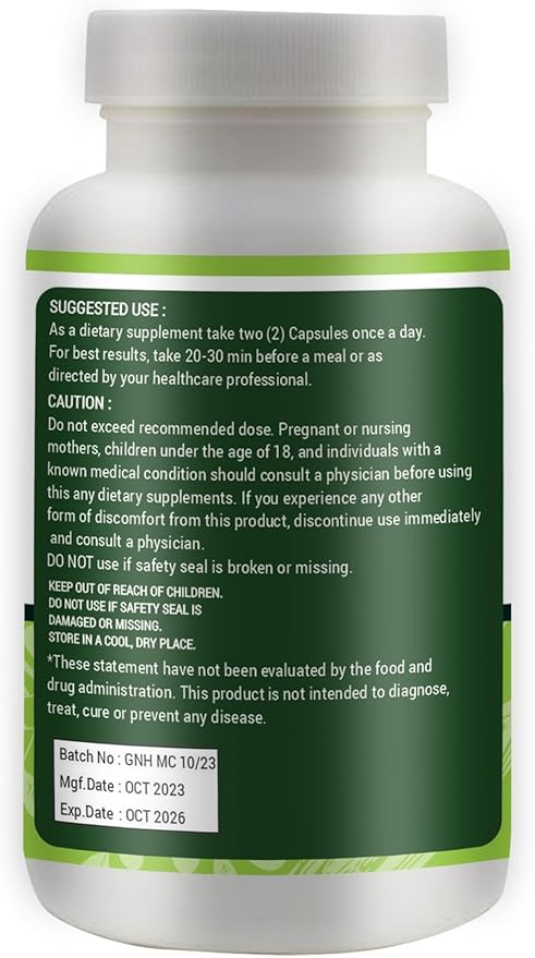 Moringa Oleifera Leaf and Seed Powder (80:20) Ratio 180 Capsules, 90 Servings, 1000 mg. 2.