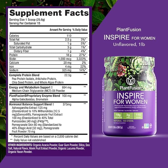 PlantFusion Inspire Plant Protein Powder for Women 0.85 lb