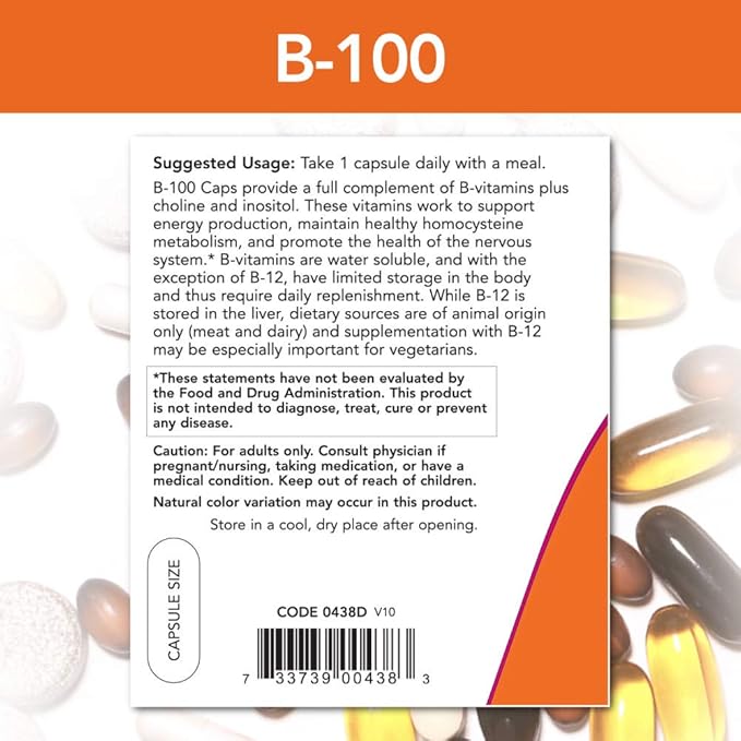 Now B-100 Vitamin Nervous System Health