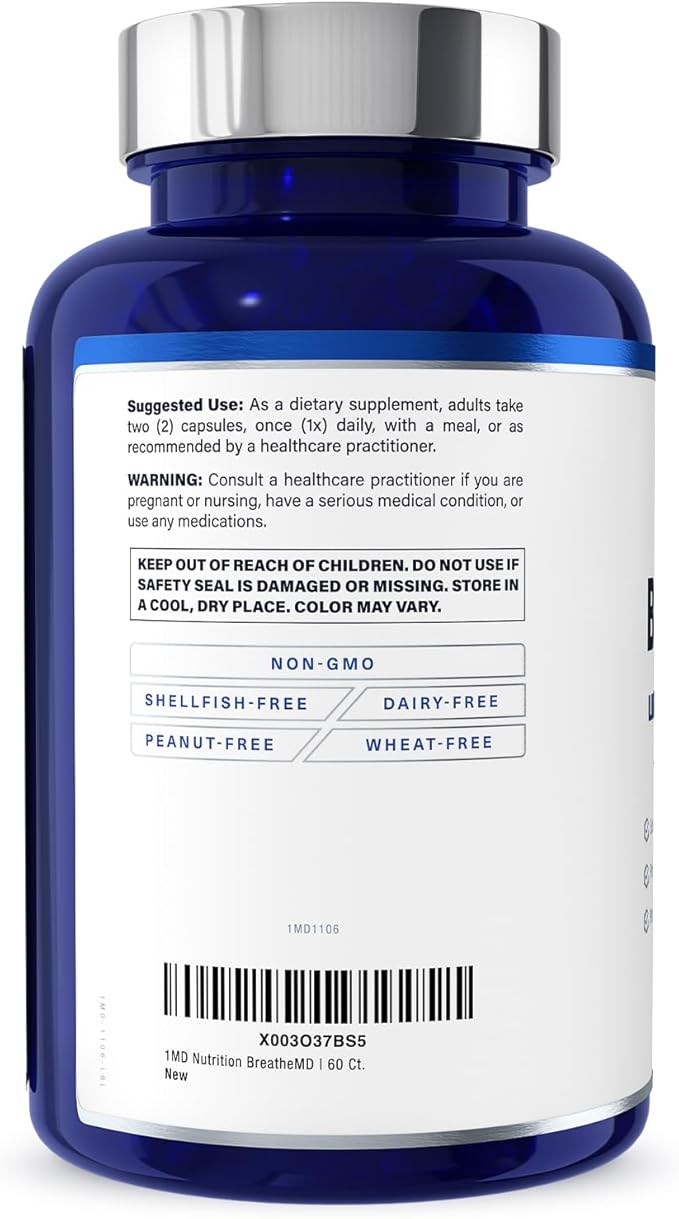 1MD Nutrition BreatheMD 60 Ct.