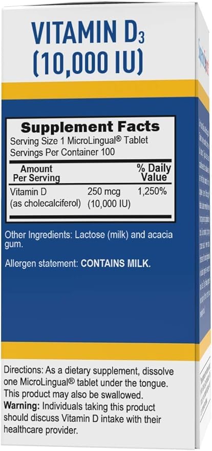 Superior Source Vitamin D3 10000 IU, 100 Count,