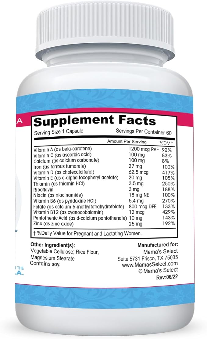 Mama's Select Postnatal Plus Multivitamin 60 Gentle