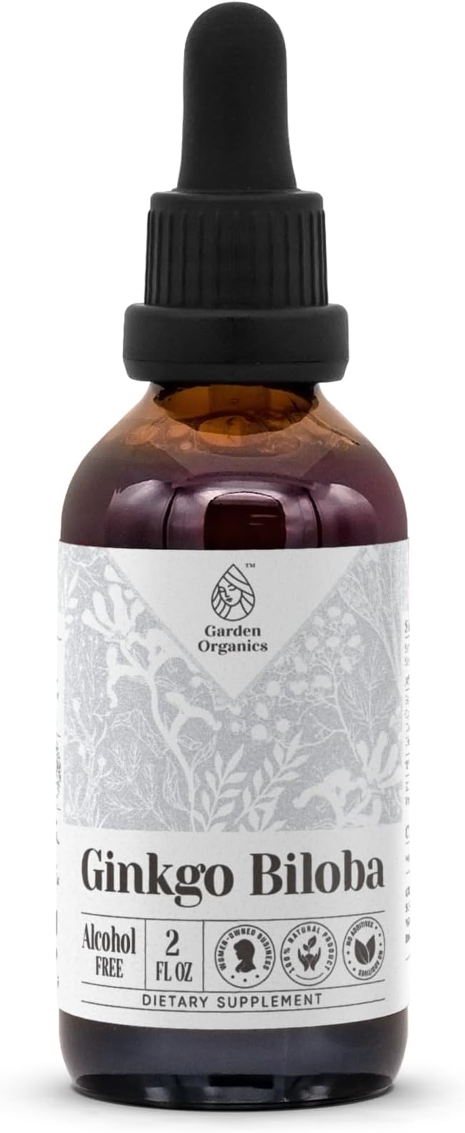 Ginkgo Biloba Alcohol-Free Natural Tincture Extract, 100% Ginkgo (2 fl