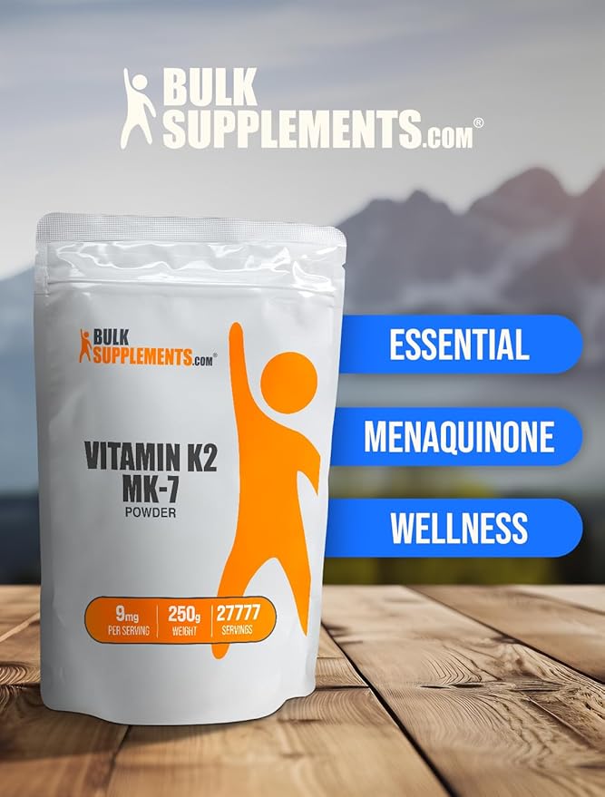 BulkSupplements.com Vitamin K2 Powder K2 MK-7, MK-7, as K2 Vitamin 9mg per 250g (8.8 (8.8 oz) 1)