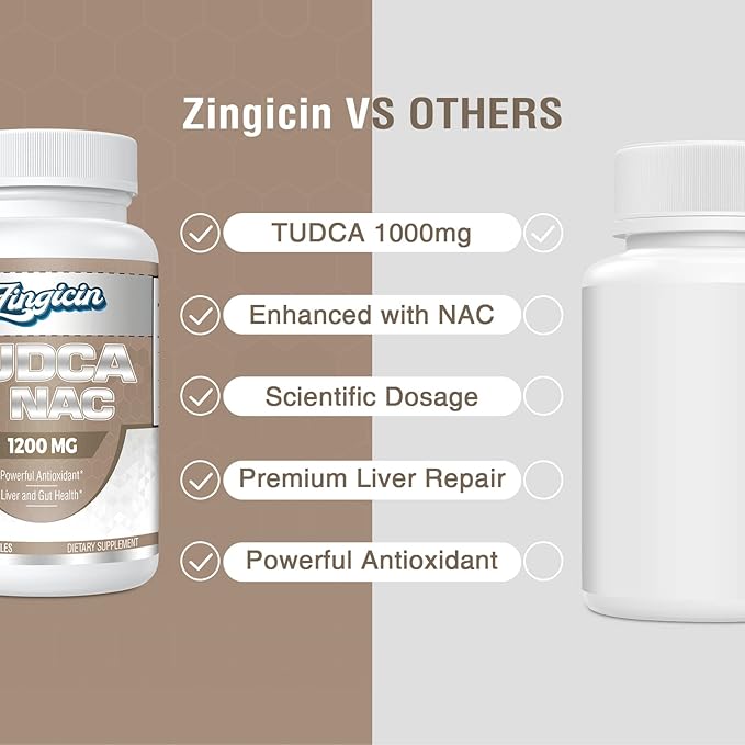 TUDCA with NAC Supplement 1200mg 180 Capsules,Powerful