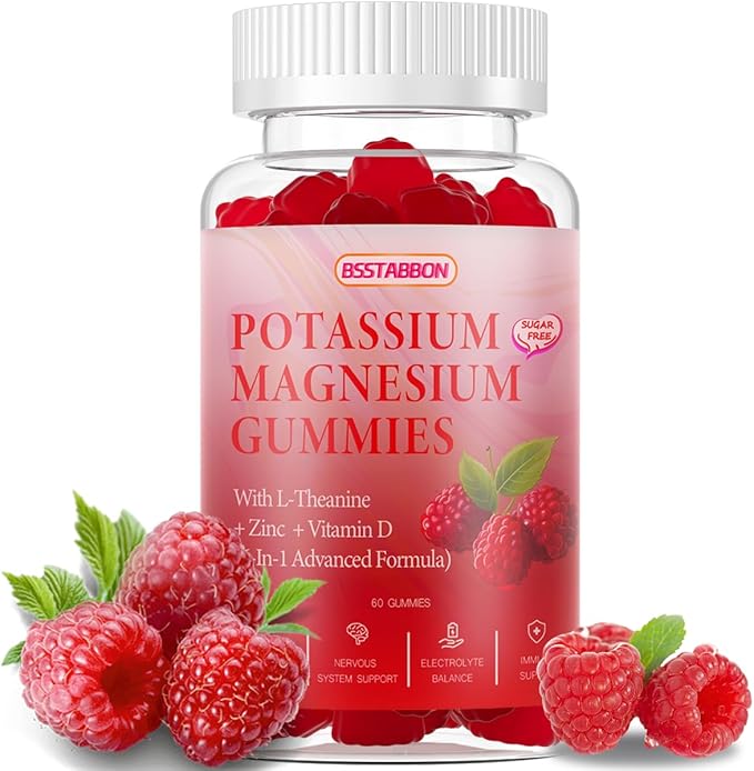 Potasium Magnesium Gummies -320mg Magnesium,100mg Potassium 60 Count (60 Count)