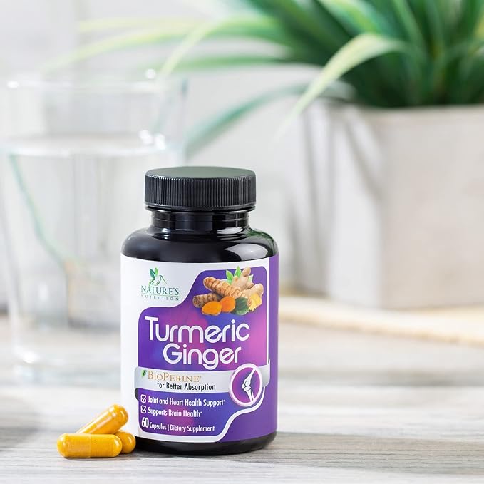 Turmeric Curcumin with BioPerine Black Pepper 95% Standardized 2600mg for 60 Capsules