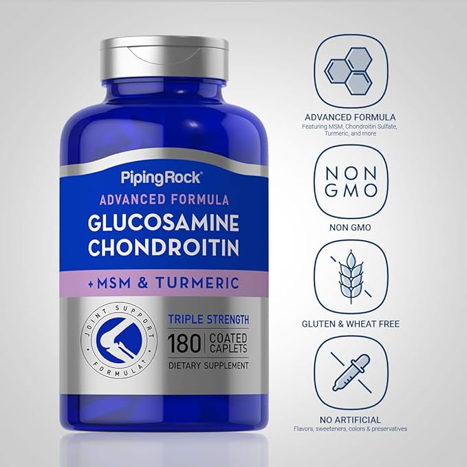Piping Rock Glucosamine Chondroitin with Turmeric 180 Caplets