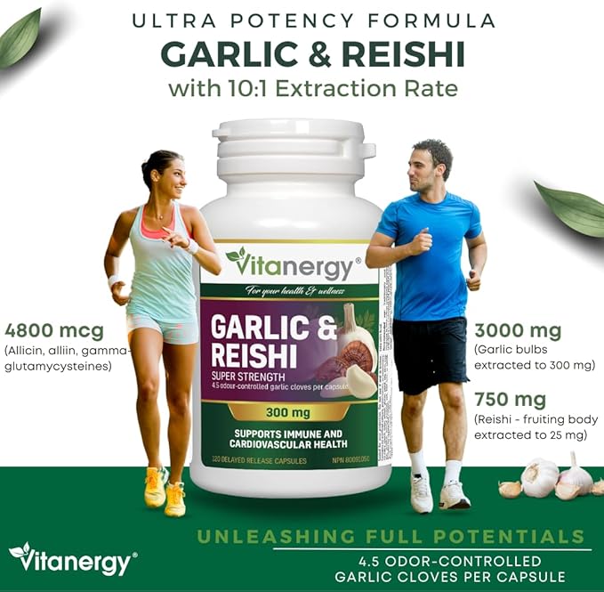 Garlic & Reishi Capsules 120 Vegan