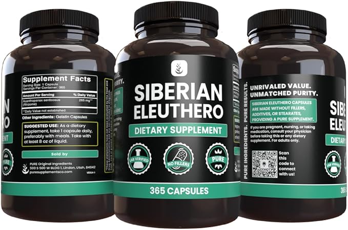 PURE ORIGINAL INGREDIENTS Siberian Eleuthero, Always (365 Count 1))