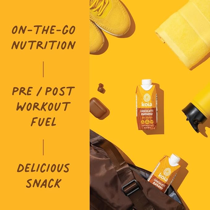 Koia - Plant Based Protein Shake 20g Protein, 5g Sugar, 6g Prebiotic 21 Vitamins 11 fl 12 Bottles