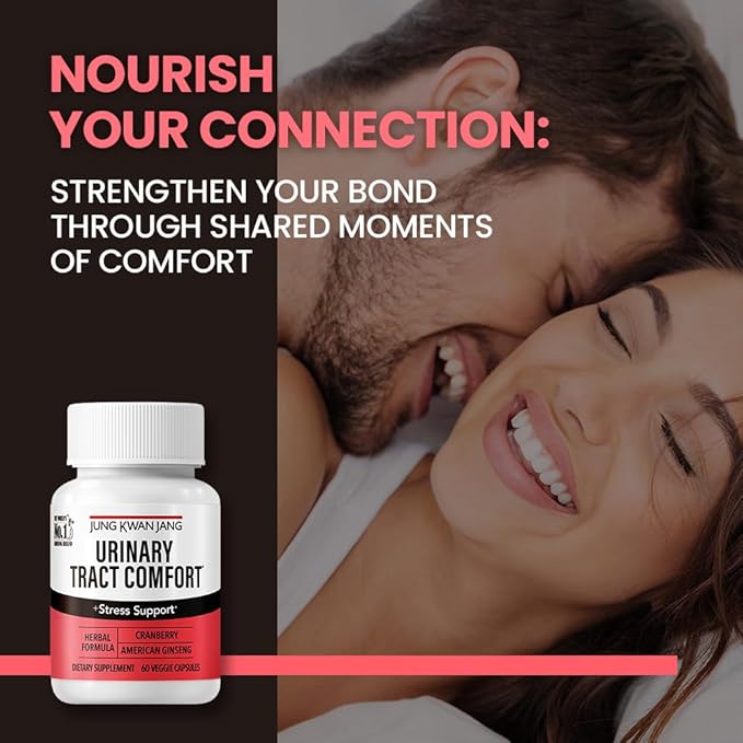 JungKwanJang Urinary Tract Comfort Formula with Pacran Cranberry 500mg, American Ginseng 143mg - Urinary Tract Health Support Supplement - 60 Capsules for Women and Men