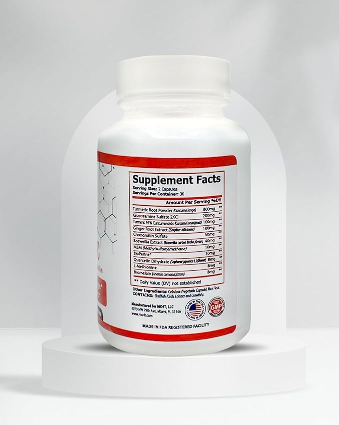 Premium Turmeric with Ginger & Glucosamine, 60 Capsules