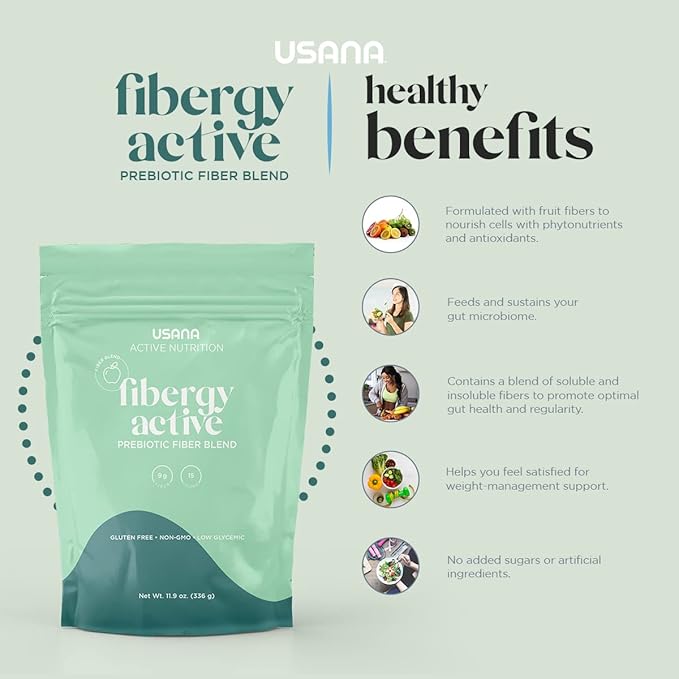 USANA Fibergy Active with Prebiotic Fiber 336 Grams 28 Servings