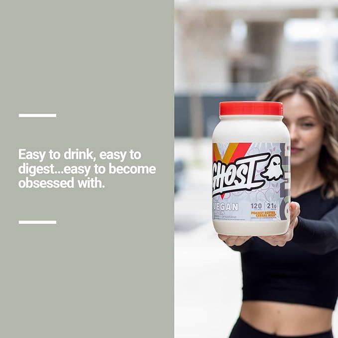 GHOST Vegan Protein Powder, Pancake Batter 2lb, 20g 20g of