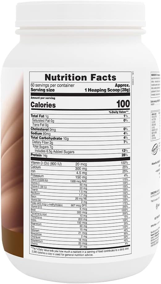 Natures Plus SPIRU-TEIN, Chocolate 3.7 lbs 60 Servings