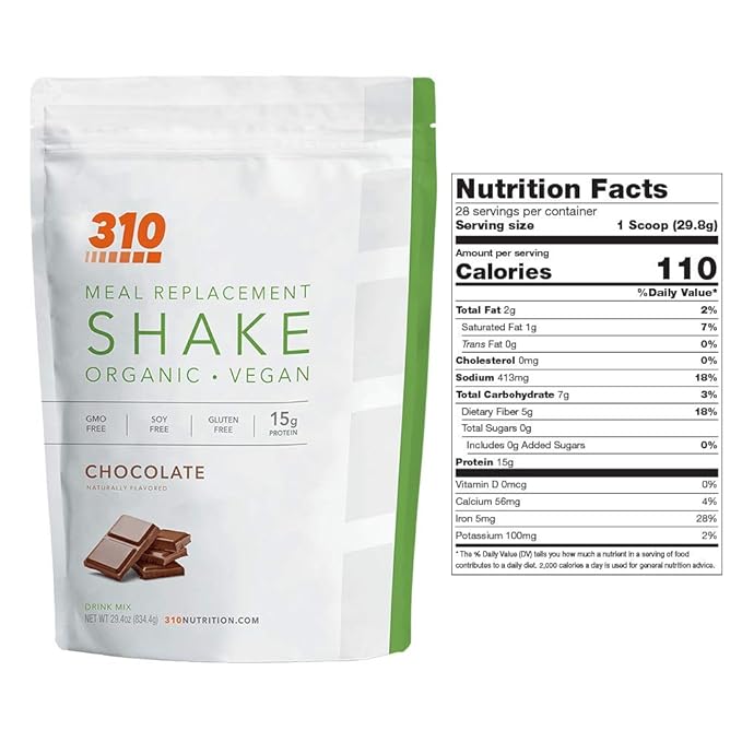 310 Nutrition - Vegan Organic Plant 0 Grams 28 Servings