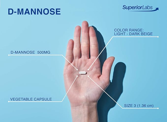 Superior Labs – Best D-Mannose NonGMO 500mg, 120 120 Vegetable