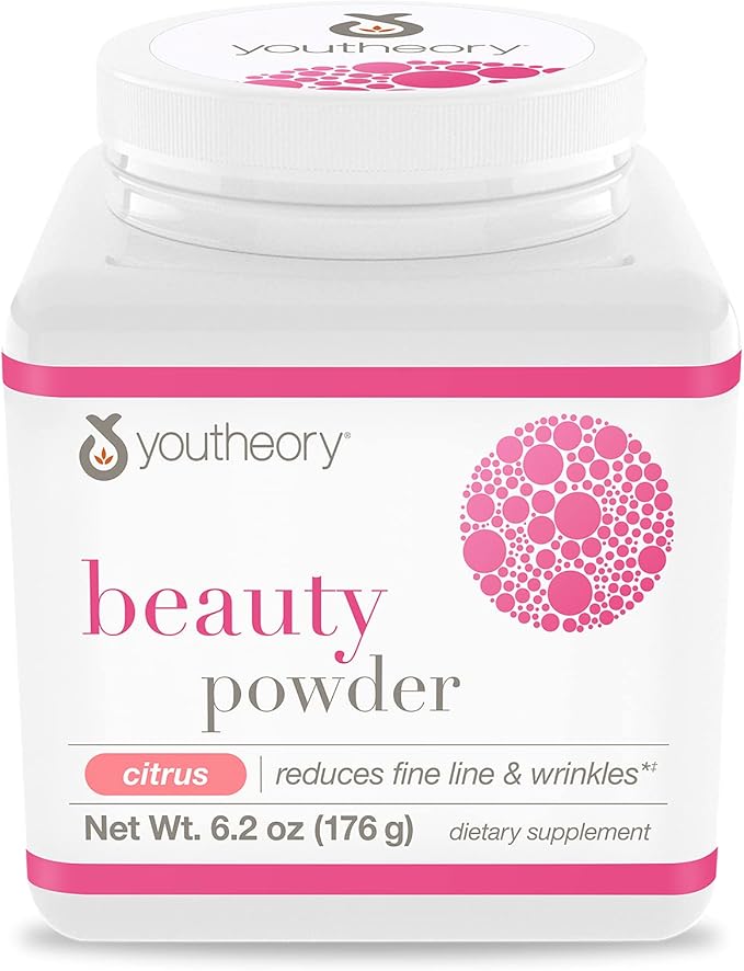 Youtheory Beauty Powder Citrus Flavor, Reduces 21 Servings