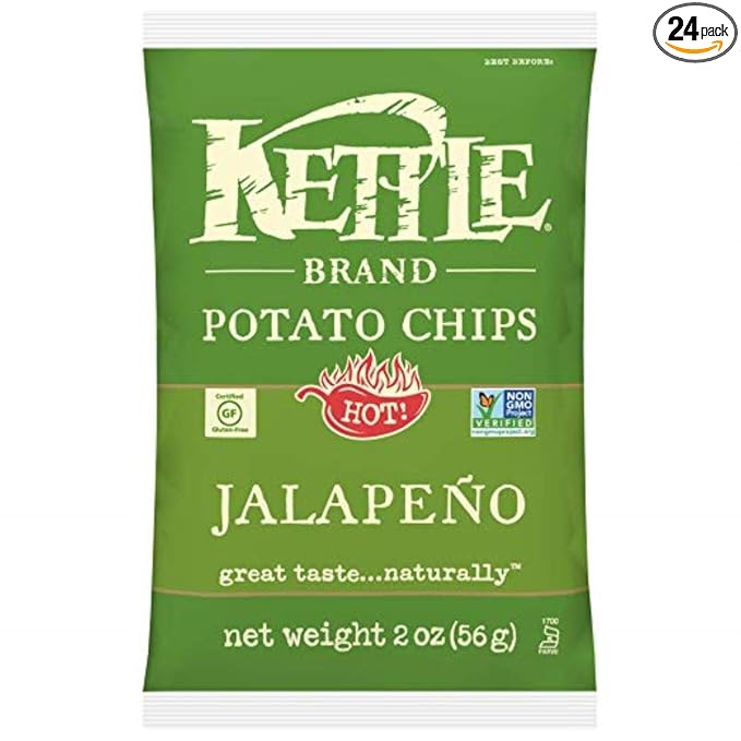 Kettle Brand Potato Chips, Sea Salt, 2 Ounce Bags (Pack of 24)