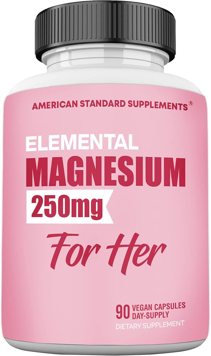 Magnesium Glycinate for Women, Elemental 250mg 90 Day