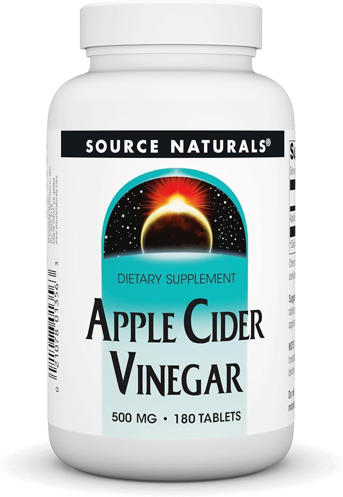 Source Naturals Apple Cider Vinegar 500mg Dietary Supplement - 180 Tablets