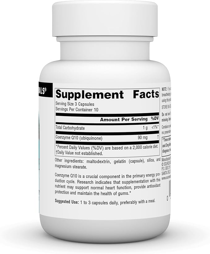 Source Natural Coenzyme Q10 Antioxidant Support 30 mg 30 Capsules
