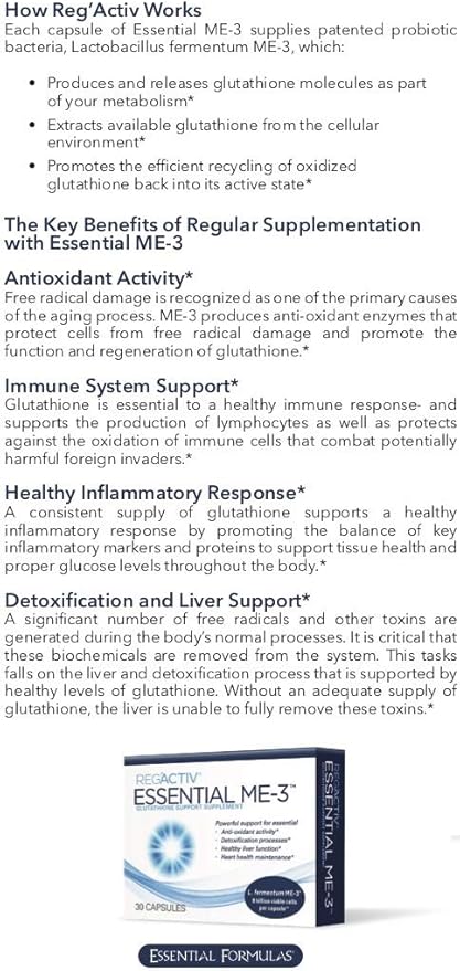 Reg'Activ Essential ME-3, 30 Capsules. A