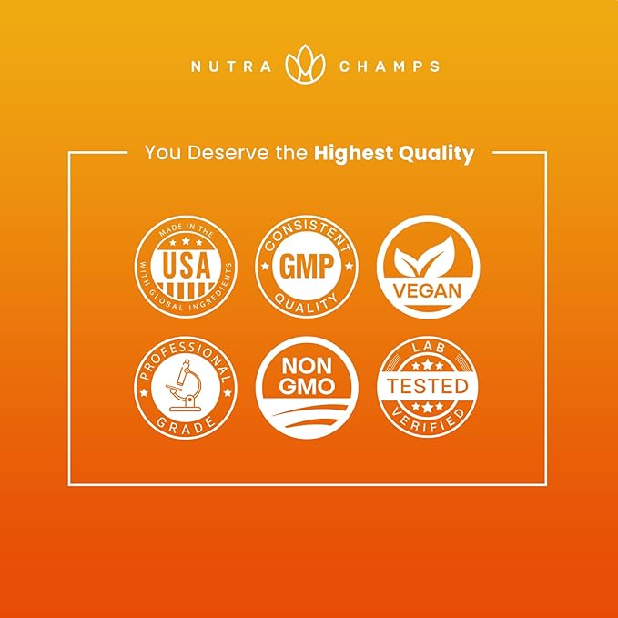 NutraChamps (2 Pack) Vitamin C 1000mg 120 Capsules 500mg Powder