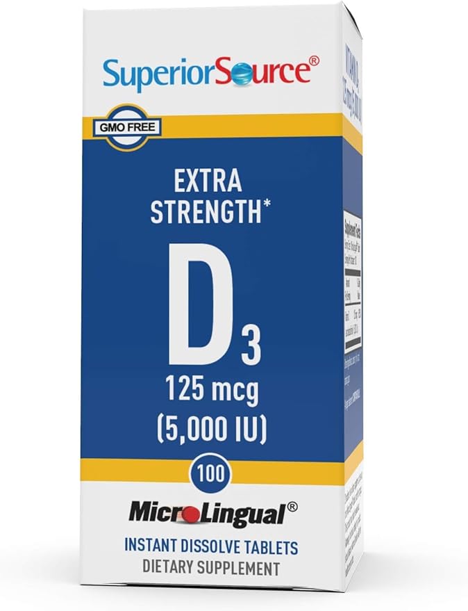 Superior Source Vitamin D3 5000 IU, 100 Count,