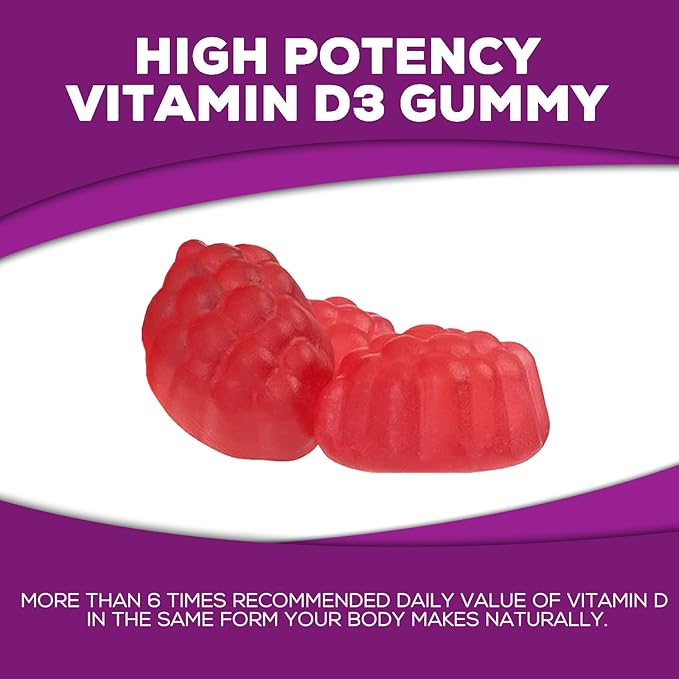 Vitamin D3 Gummies Extra Strength 5000 (125 mcg) 60 Gummies