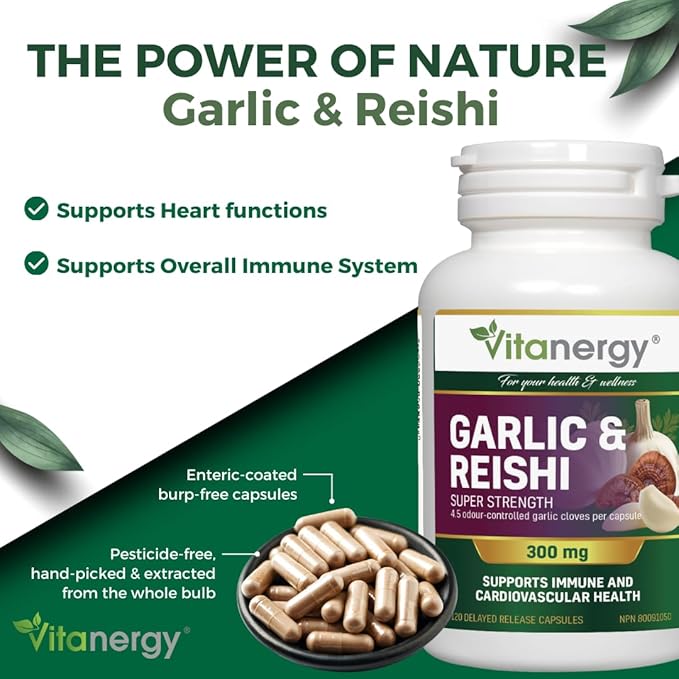 Garlic & Reishi Capsules 120 Vegan