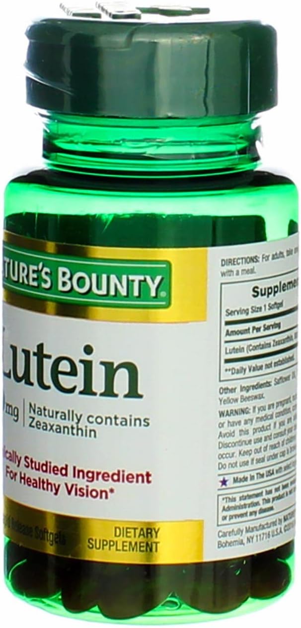 Nature's Bounty Lutein - 20 mg 40 Softgels