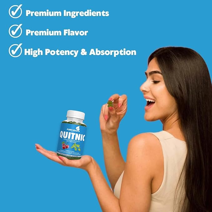 Quit-NIC, Quit Smoking Gummies, with Ashwagandha (60 Count 1))