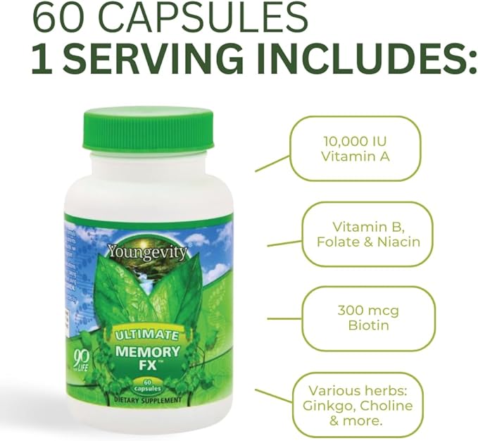 Youngevity Ultimate Memory FX™: Ginkgo Leaf, (60 Capsules)