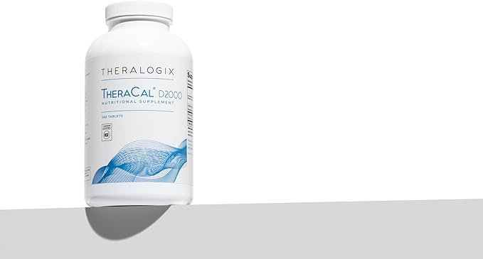 Theralogix TheraCal D2000 - Bone Health Support Supplement with Calcium, Magnesium, Vitamin D3, Vitamin K2 & Boron* - 90-Day Supply - NSF Certified - 360 Tablets