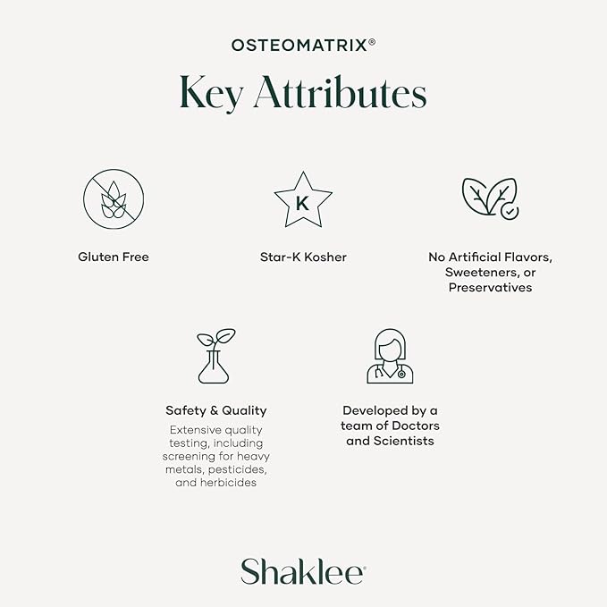 Shaklee OsteoMatrix® - Build & Maintain Strong Bones - 100% DV Calcium & Magnesium - Vitamins D & K - Zinc, Manganese - Clinically Tested for Absorption - 360 Caplets