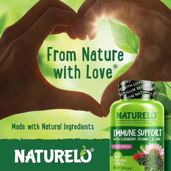NATURELO Immune Support – Vitamin C, 120 Vegan