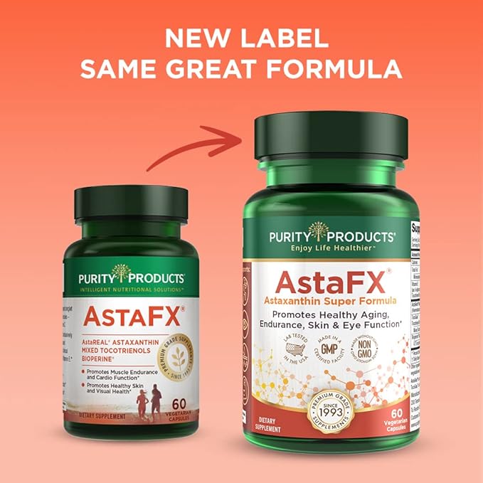Purity Products AstaFX Astaxanthin Antioxidant Super 4 mg 60 Vegetarian