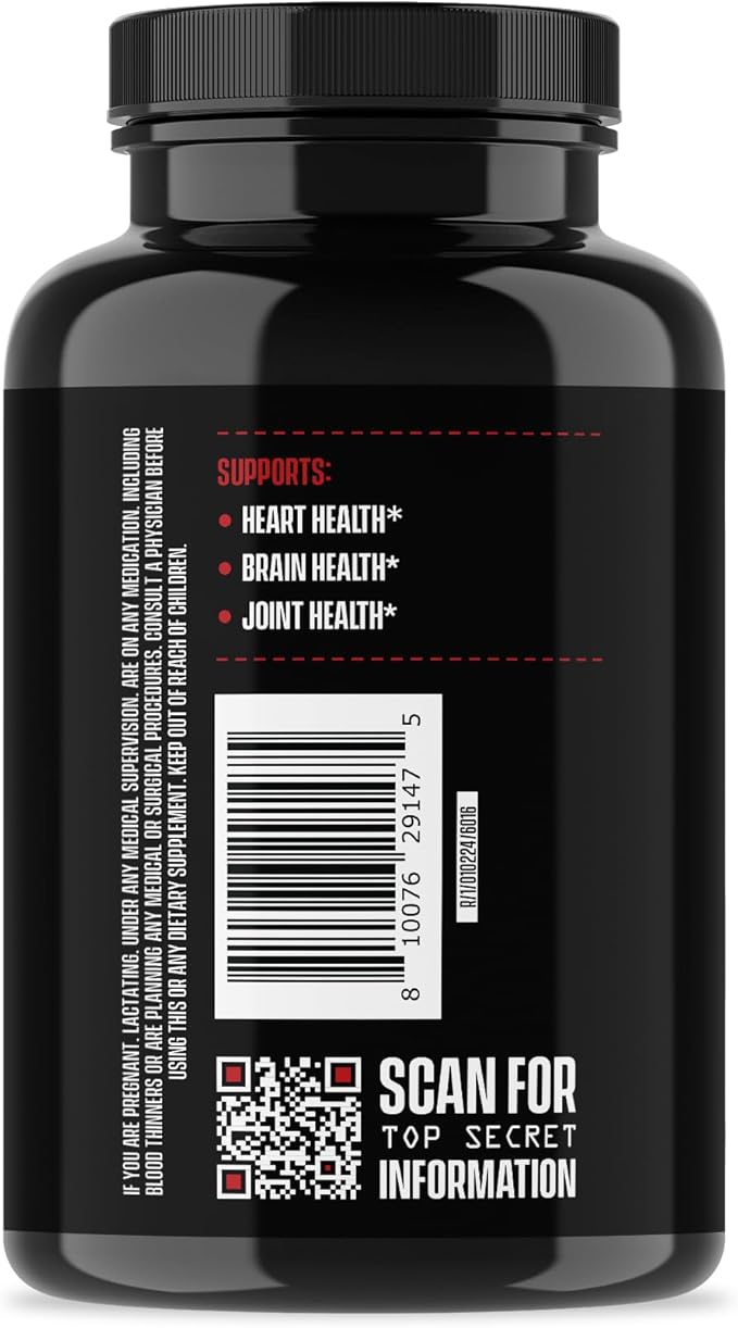 Jocko Fuel Omega 3 Fish Oil Supplement 2000mg Omega 3 Fatty (30 Capsules) (30 Day